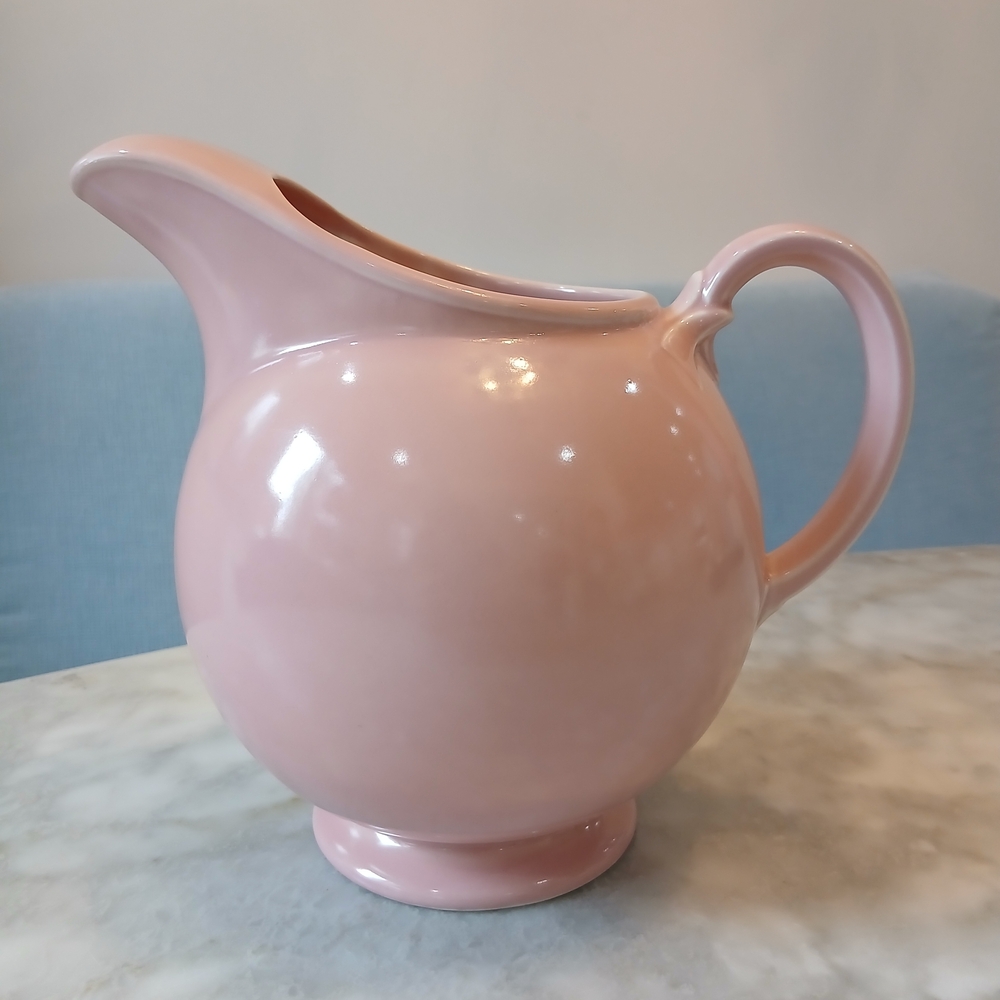 Vintage Lu-Ray Pastels Pink Ceramic Pitcher